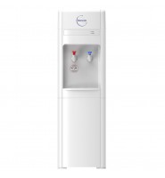 D5H white mains connected drain free hot and cold water cooler with single carbon filter
